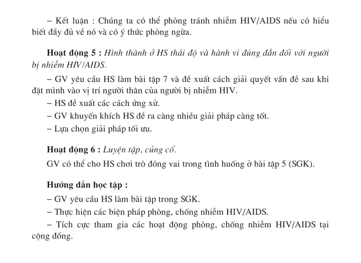 Bài 14: Phòng, chống nhiễm HIV/AIDS